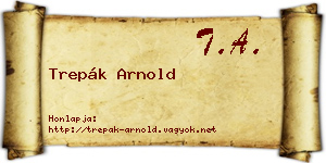 Trepák Arnold névjegykártya